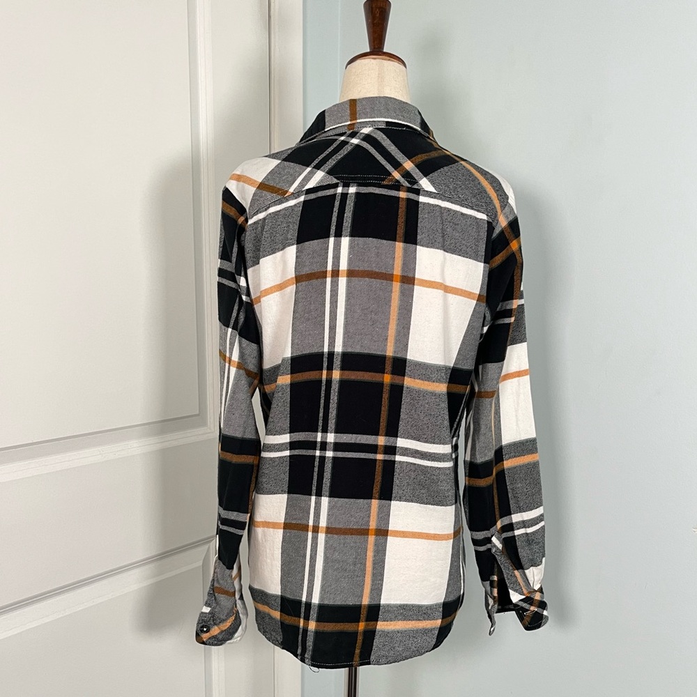Dickies vintage woman’s flannel plaid Button Down Shirt size S - Picture 10 of 12